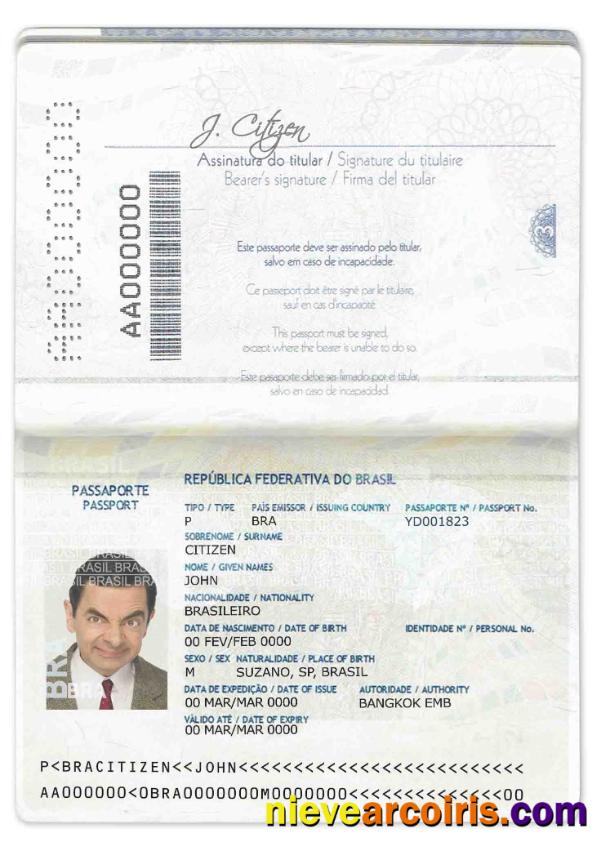 Brazil passport 2016-2019